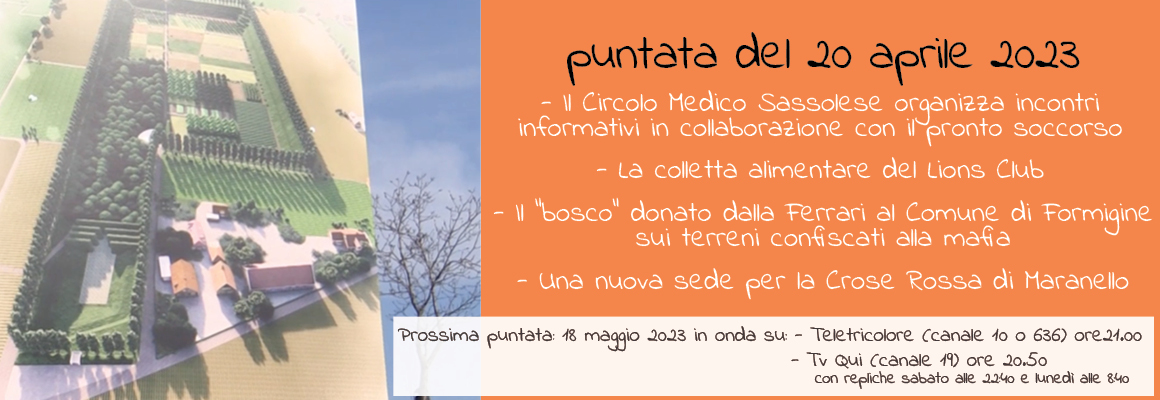 Puntata del 20 aprile 2023 - sassuolosalute	